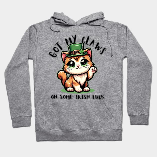 Got my claws on some Irish luck Cute St Patricks day Hoodie by I Live With Idiots